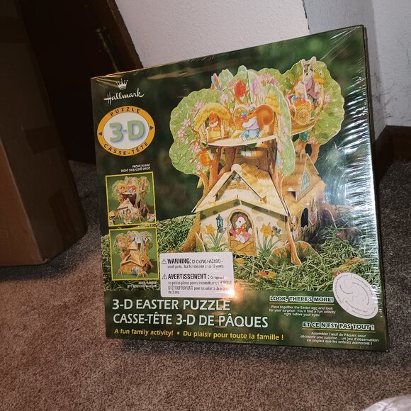 NEW Hallmark 3-D Easter Egg Treehouse Family Puzzle - Picture 2 of 8